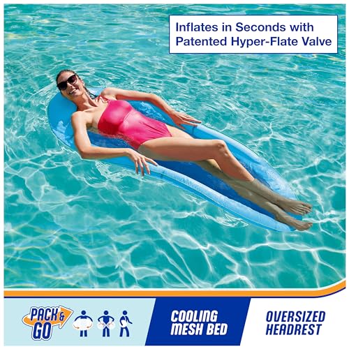 Sky Blue Inflatable Pool Lounger C168