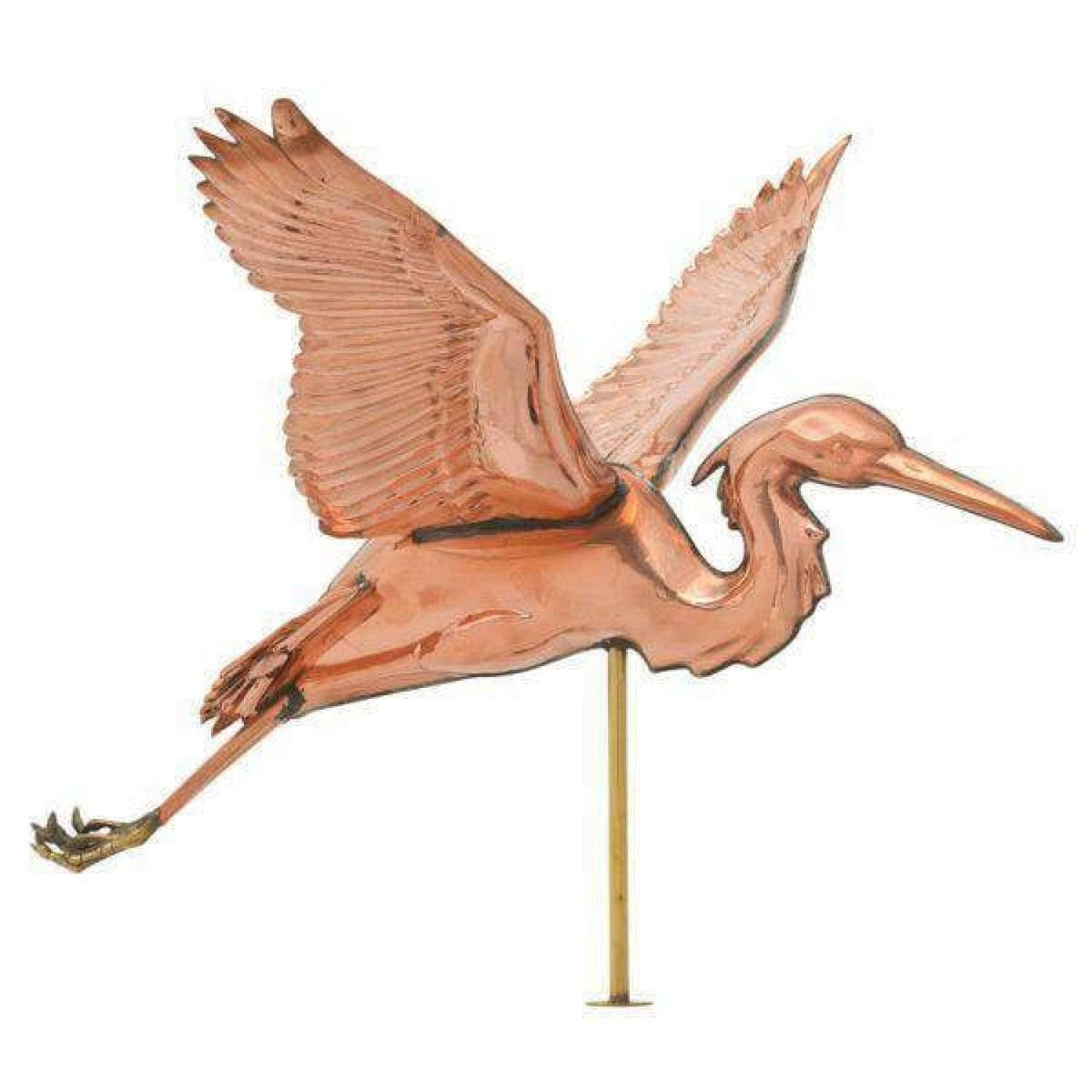 Verdigris Copper Heron Weathervane V4409