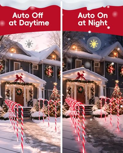 24 Pack 22" Solar Candy Cane Lights A589903