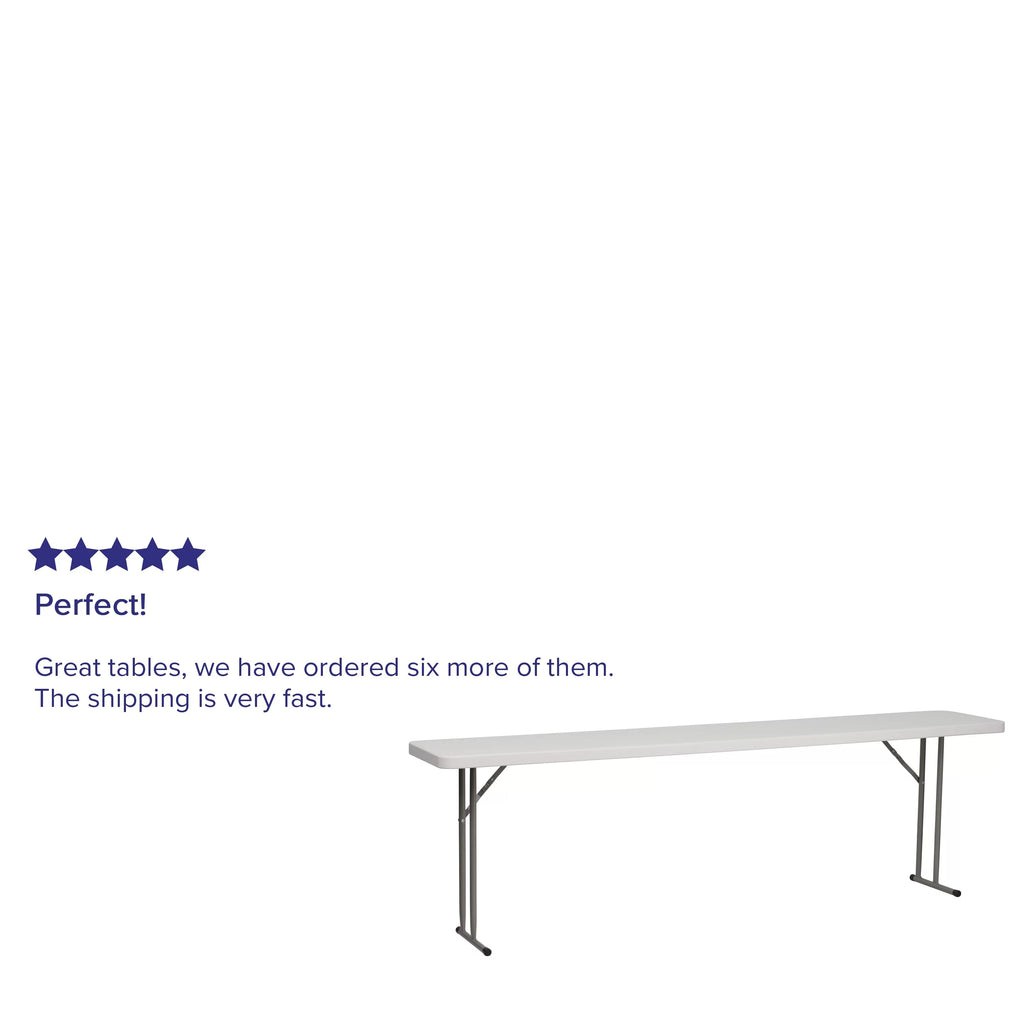 White Plastic Folding Indoor-Outdoor Training Table R994998
