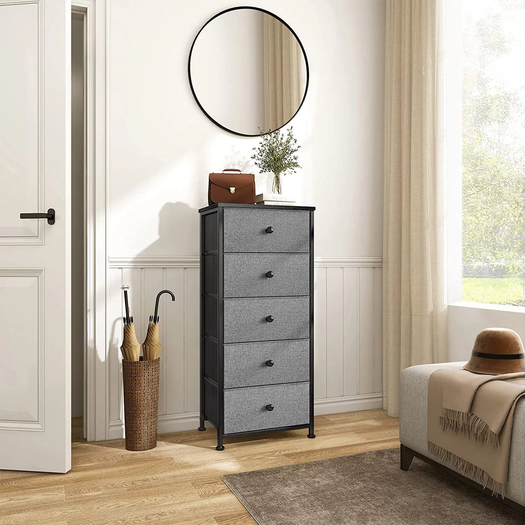 5 Drawer Narrow Tower Dresser with MDF Top C32144