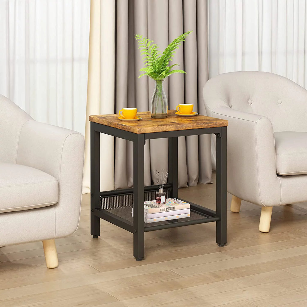 3 Pieces Industrial Coffee Table Set with Metal Frame C650