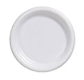 7" White Plastic Plate 50/Pack F305