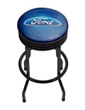 Black Ribbed Bar Stool U696960