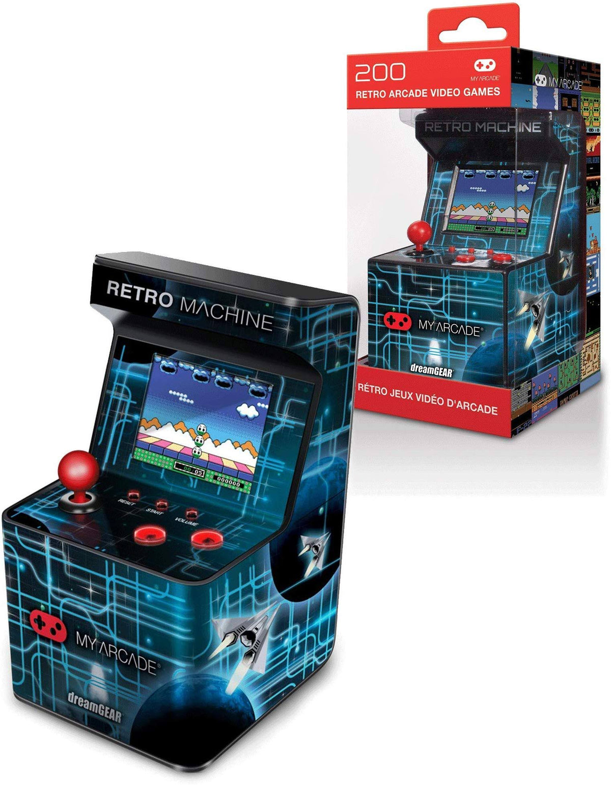Retro Gaming System with 200 Games J627