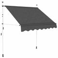 Retractable Awning 59" Anthracite J89907