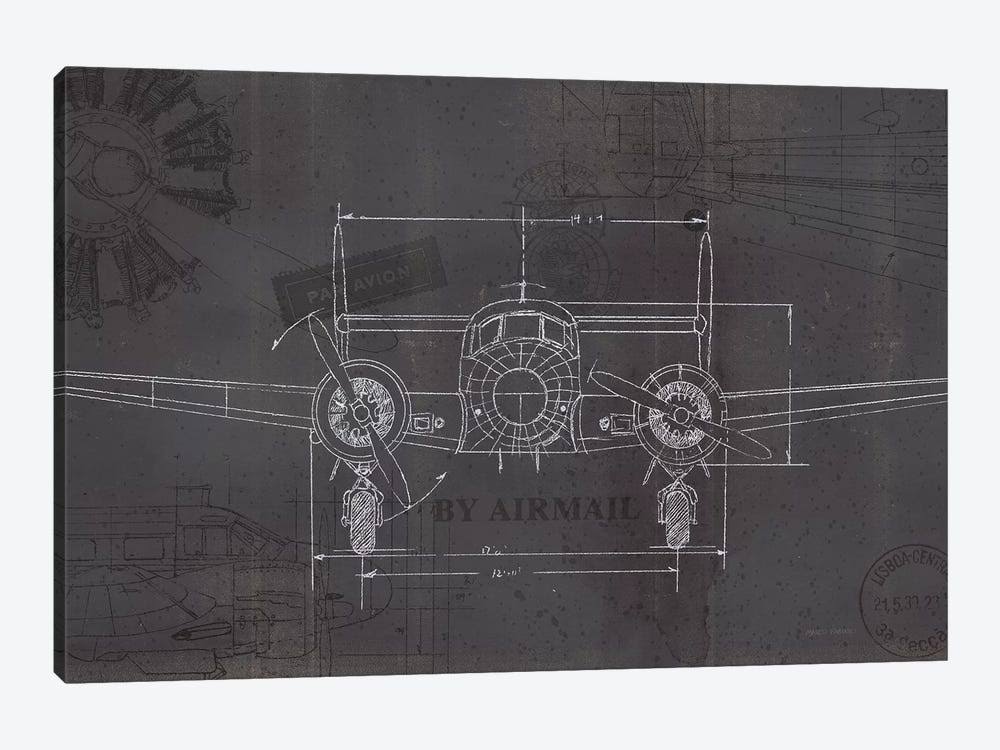 Canvas Wall Decor Prints - Plane Blueprint IV Wings T641866