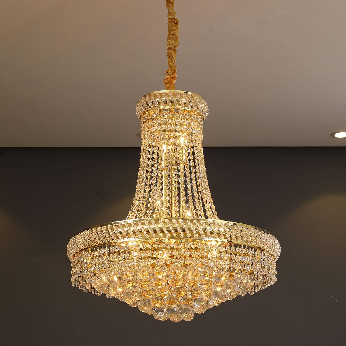 Gold 14 Lights Crystal Chandelier N784