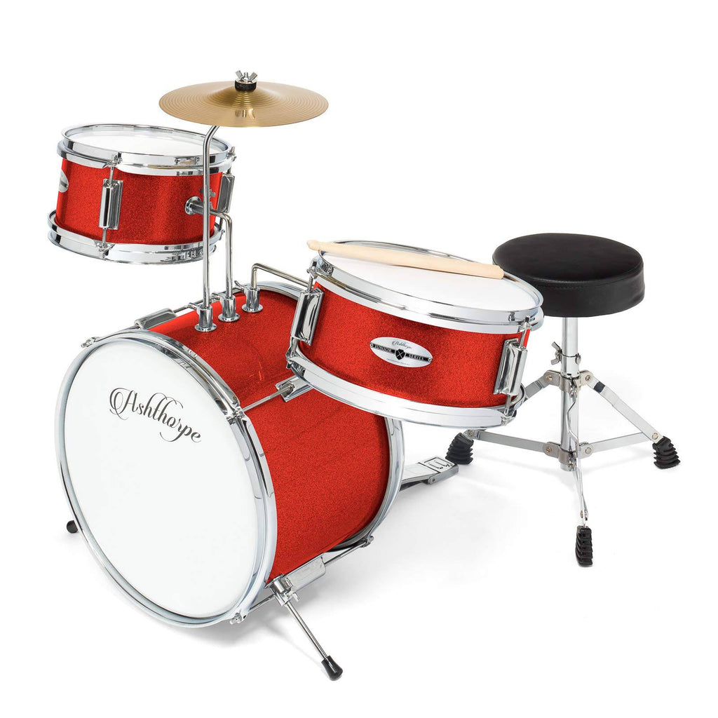 3-Piece Junior Drum Set with Bass, Throne, Cymbal, Pedal Q578797