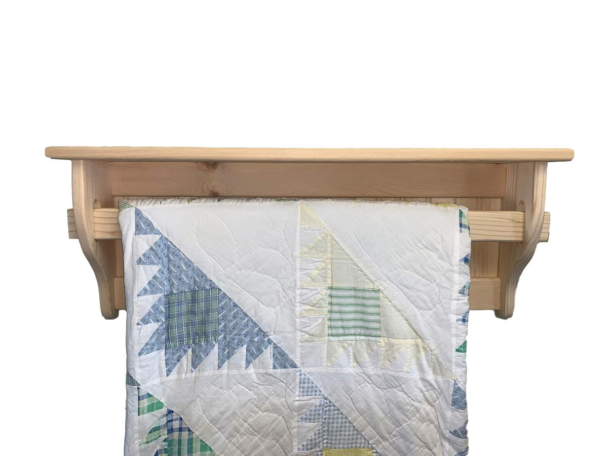 Unfinished Wood Quilt Rack L580238