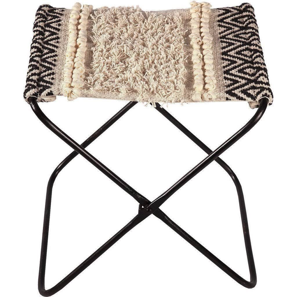 Natural and Black Stool L675