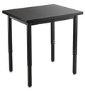 Height Adjustable Black Steel Lab Table with Phenolic Top Q304962