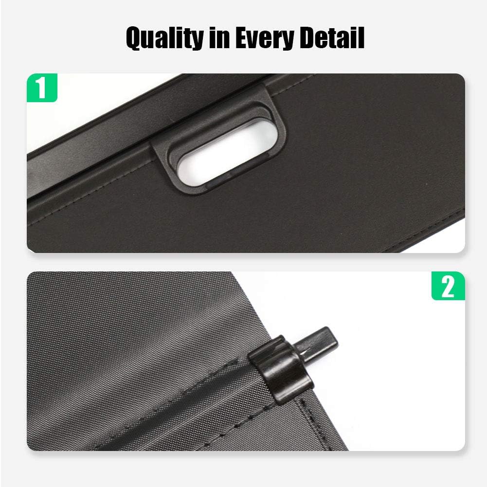 Black Retractable Cargo Cover S9985