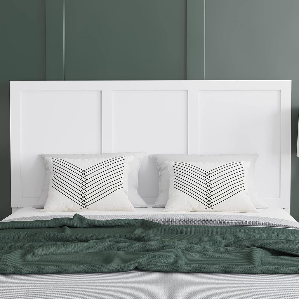 White Wooden Adjustable Headboard E242454