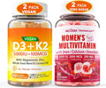 Vegan Vitamin D3 5000IU Gummies + Methylated Multivitamin for Women Gummies C674083