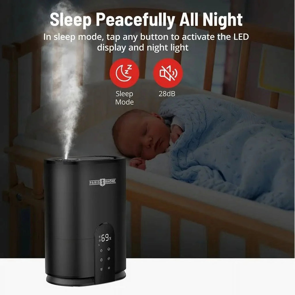 4L Ultrasonic Cool Mist Humidifier with Humidistat, Black F170