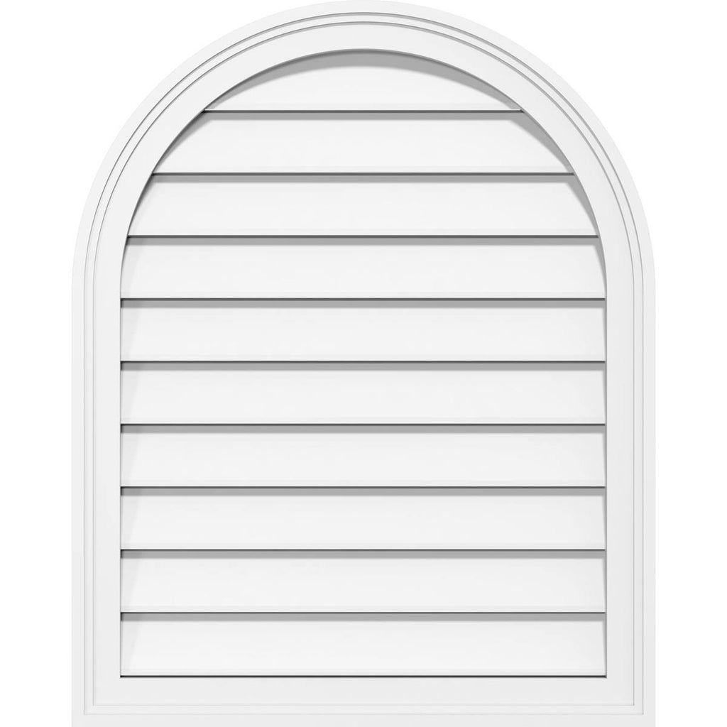 Round Top Surface Mount Functional Brickmould Frame PVC Gable Vent W390393
