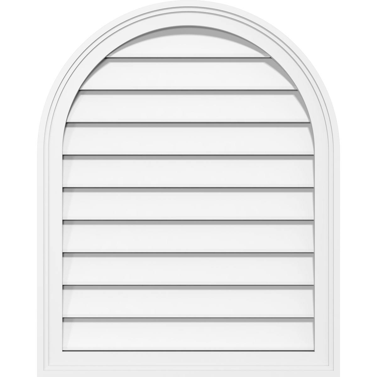 Round Top Surface Mount Functional Brickmould Frame PVC Gable Vent W390393