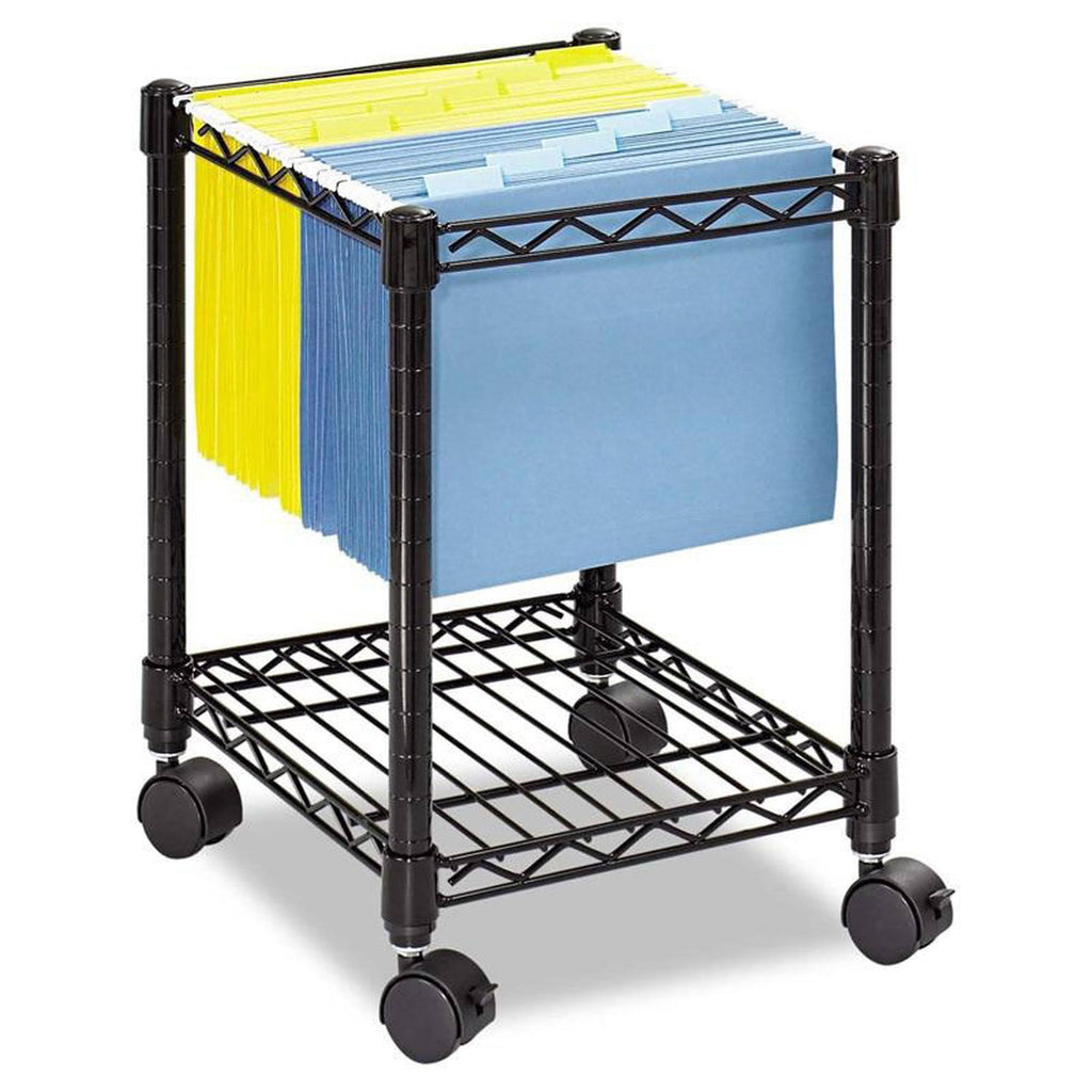 Black Steel Wire Mobile File Cart N988