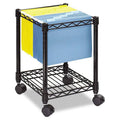 Black Steel Wire Mobile File Cart N988