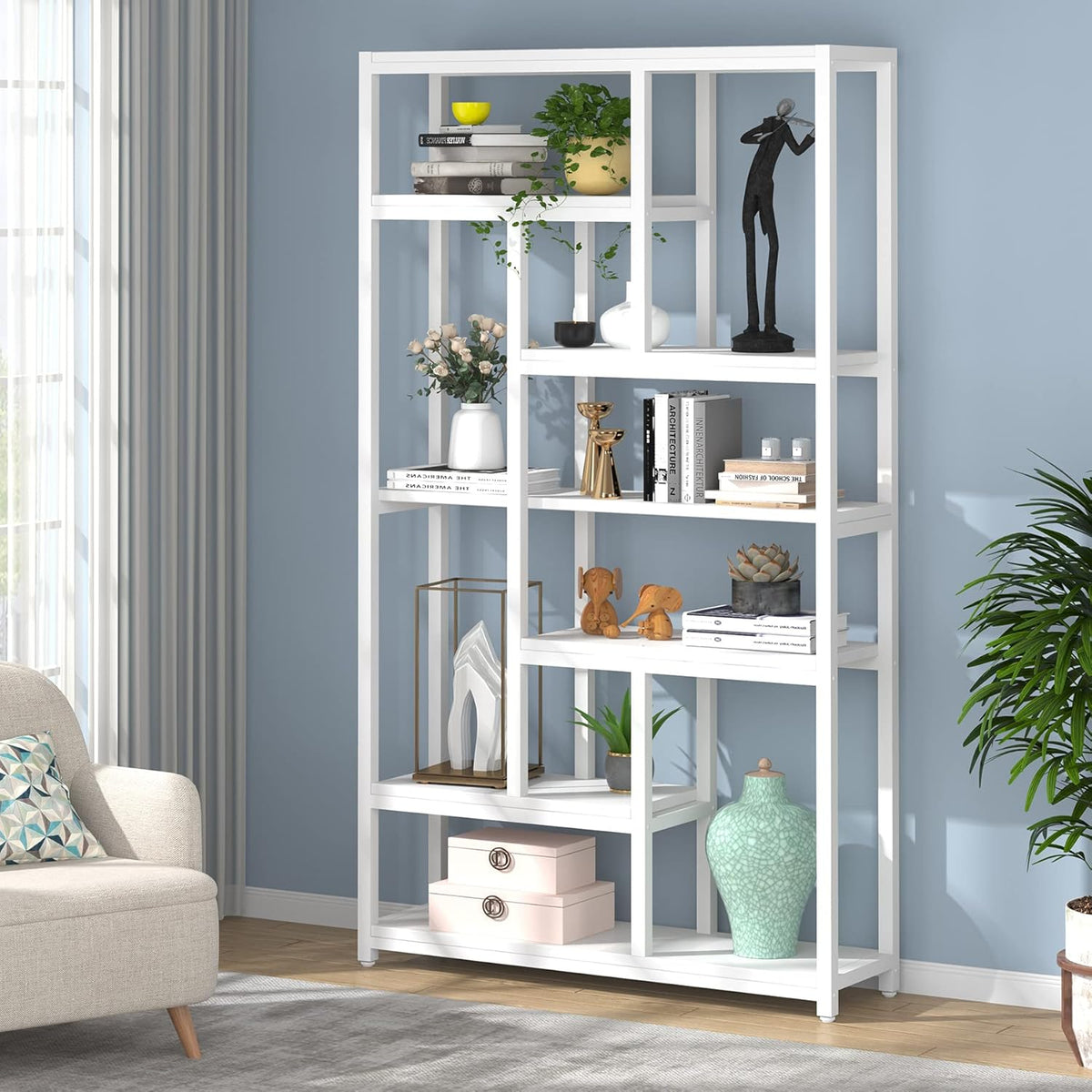 7-Tier 78.4 inch Tall Bookcase U212