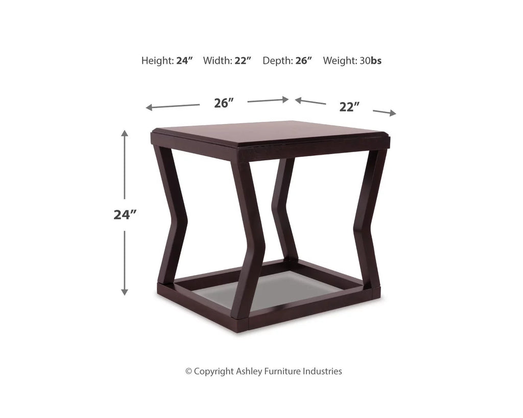 Contemporary Espresso End Table H3740