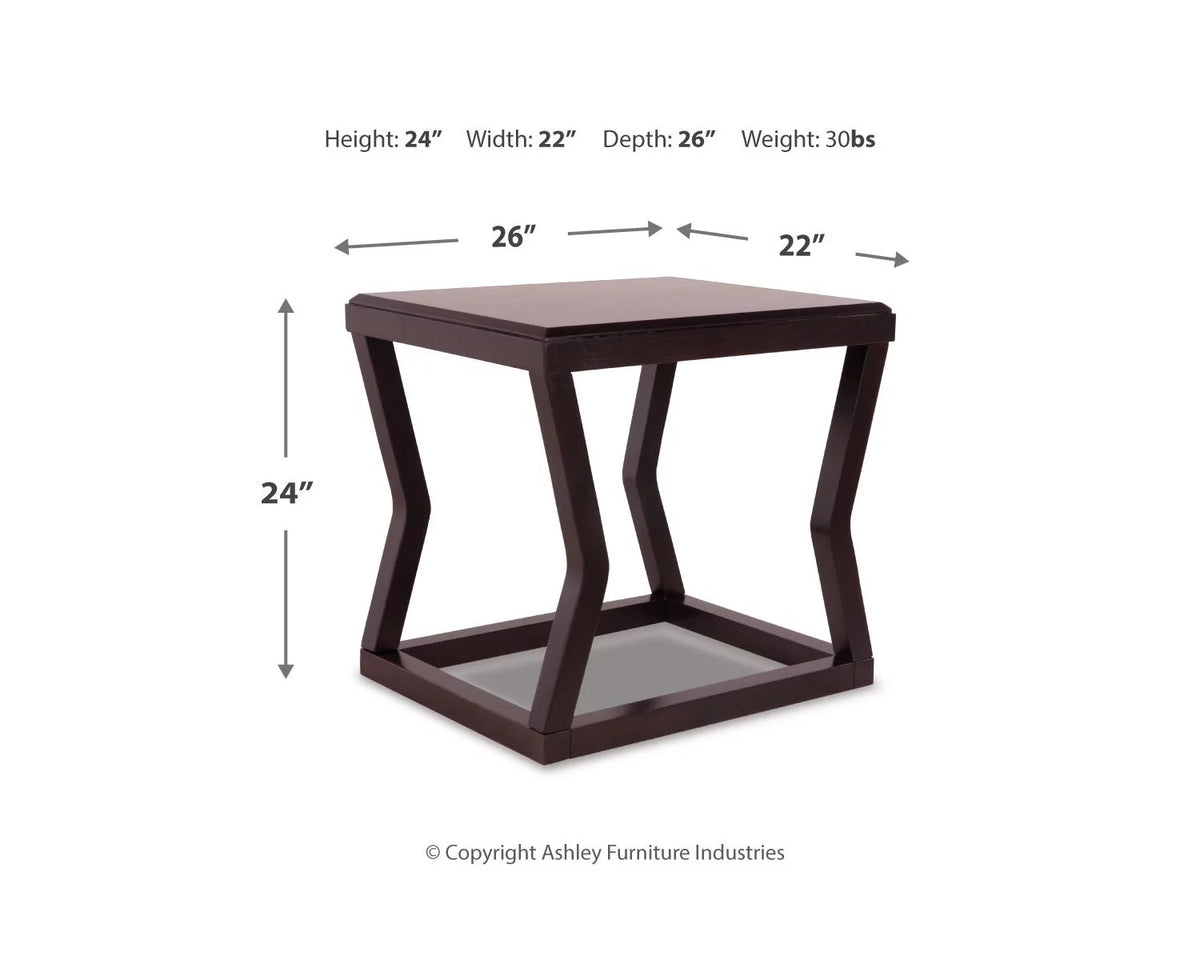 Contemporary Espresso End Table H3740