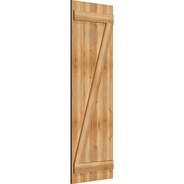 Rough Sawn Western Red Cedar Board-n-Batten Shutters with Z-Bar F30705