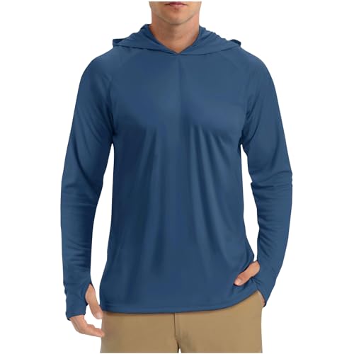 Men UPF 50+ Sun Protection Long Sleeve Hoodie C3971