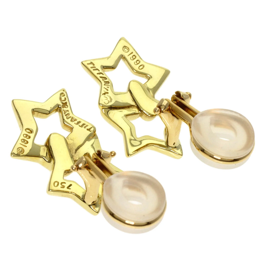 Double Star Earrings K18 Yellow Gold V501