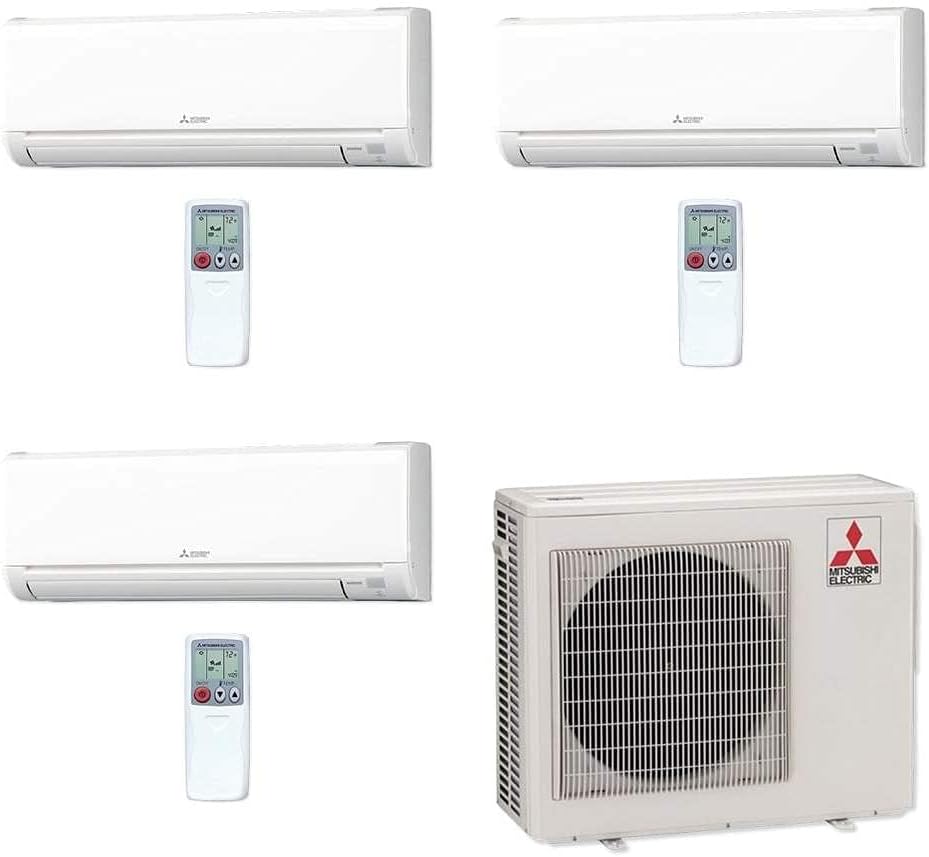 24,000BTU Multi-Split Heat Pump Outdoor Unit with 3 Wall Mount Air Conditioner B41793