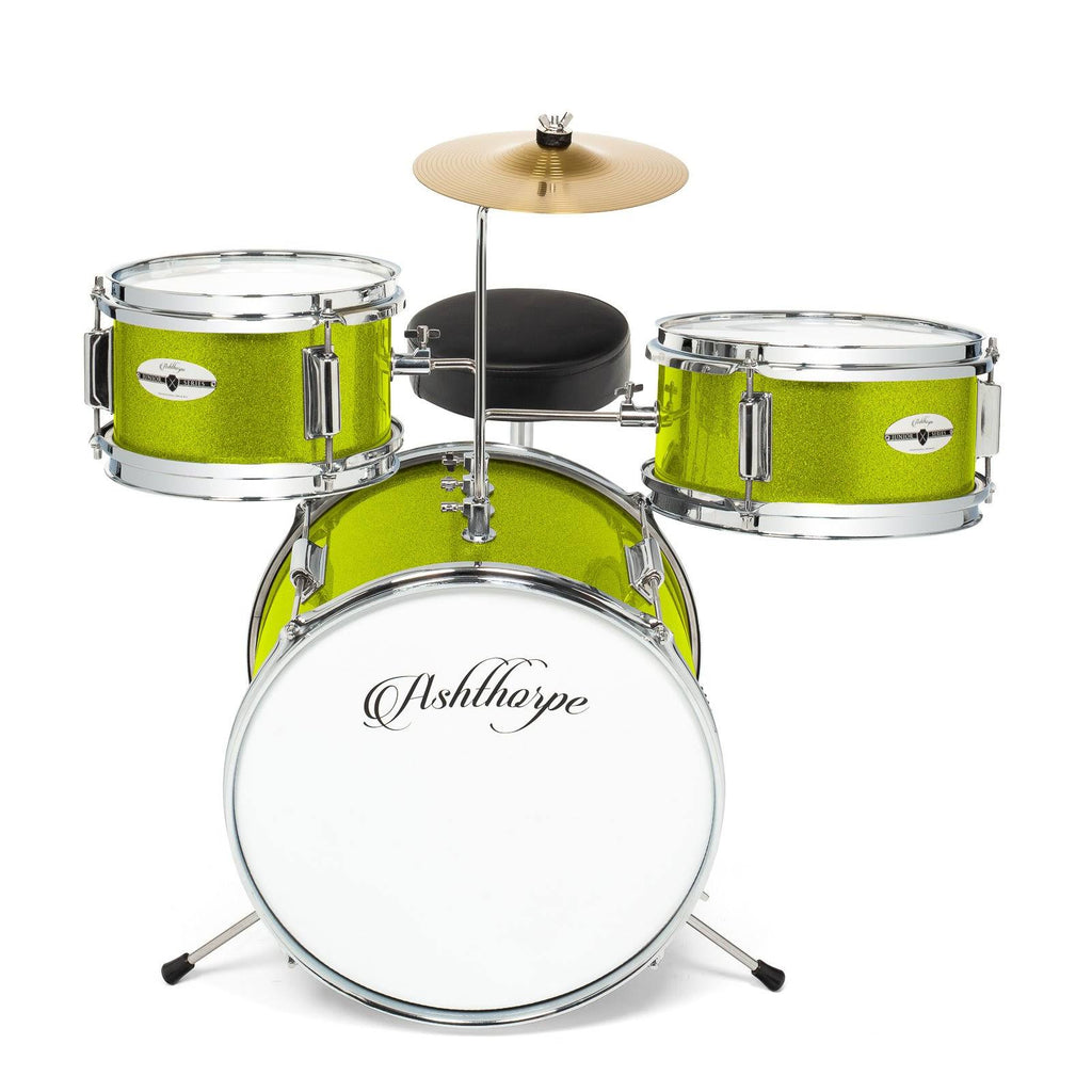 3-Piece Junior Drum Set with Bass, Throne, Cymbal, Pedal Q578797