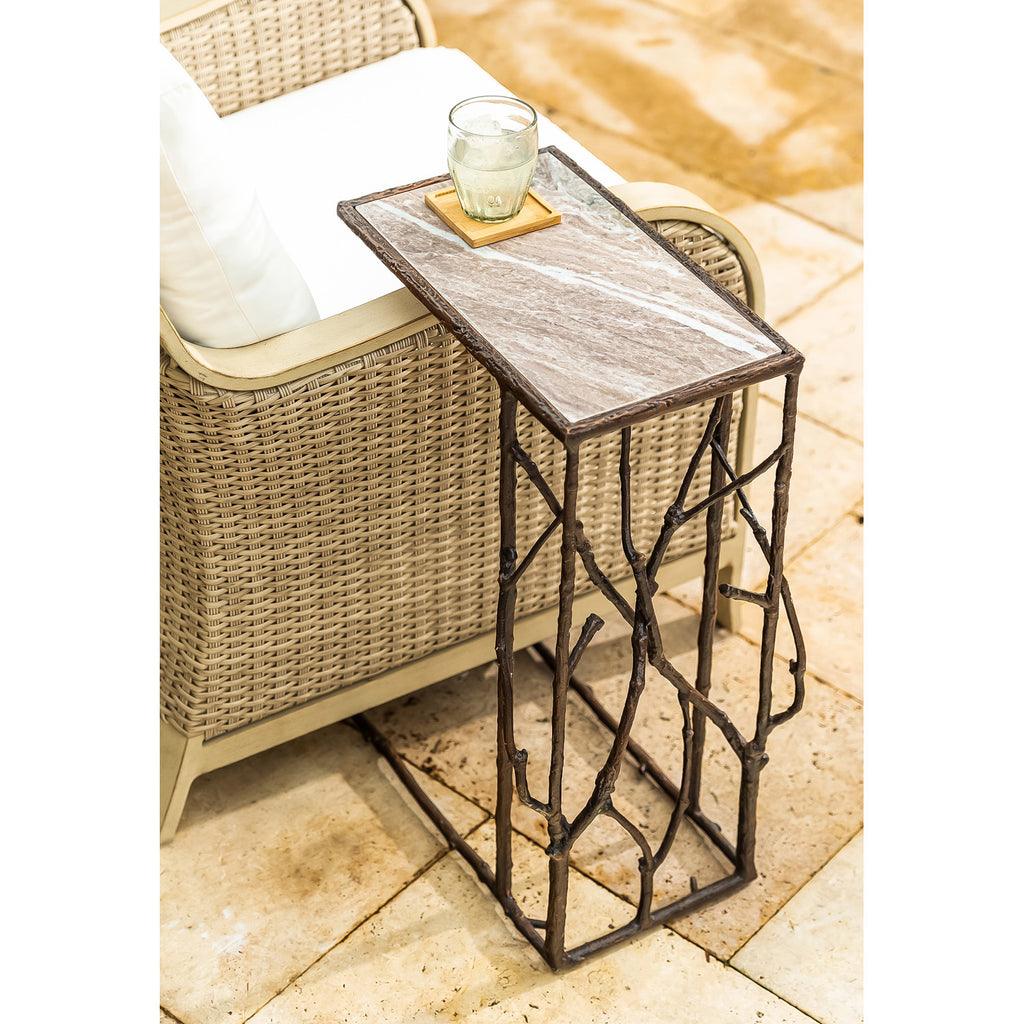 Indoor/Outdoor Pull-Up Table with Marble Top V7997