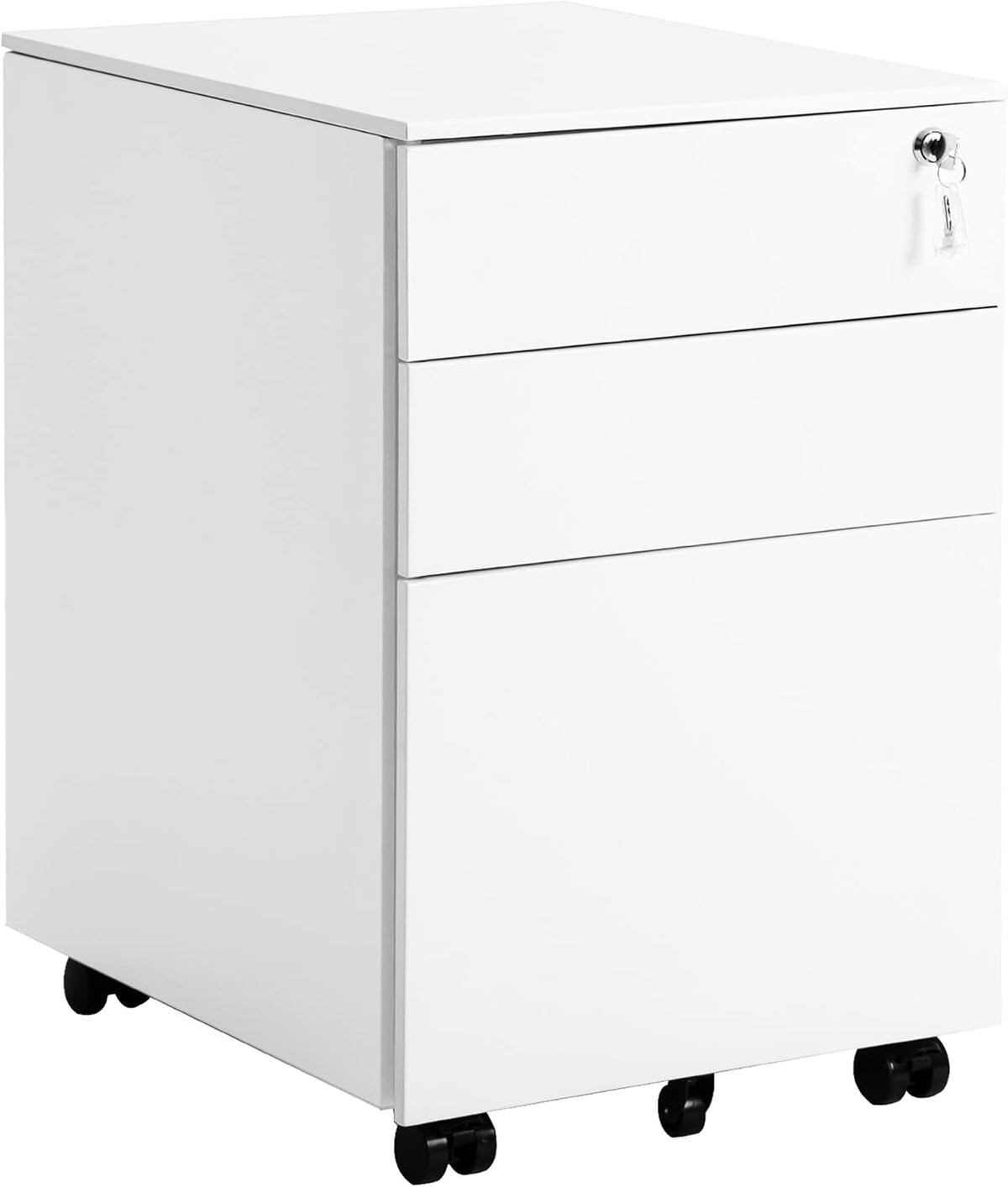 3 Drawer Black Metal Lockable File Cabinet B481