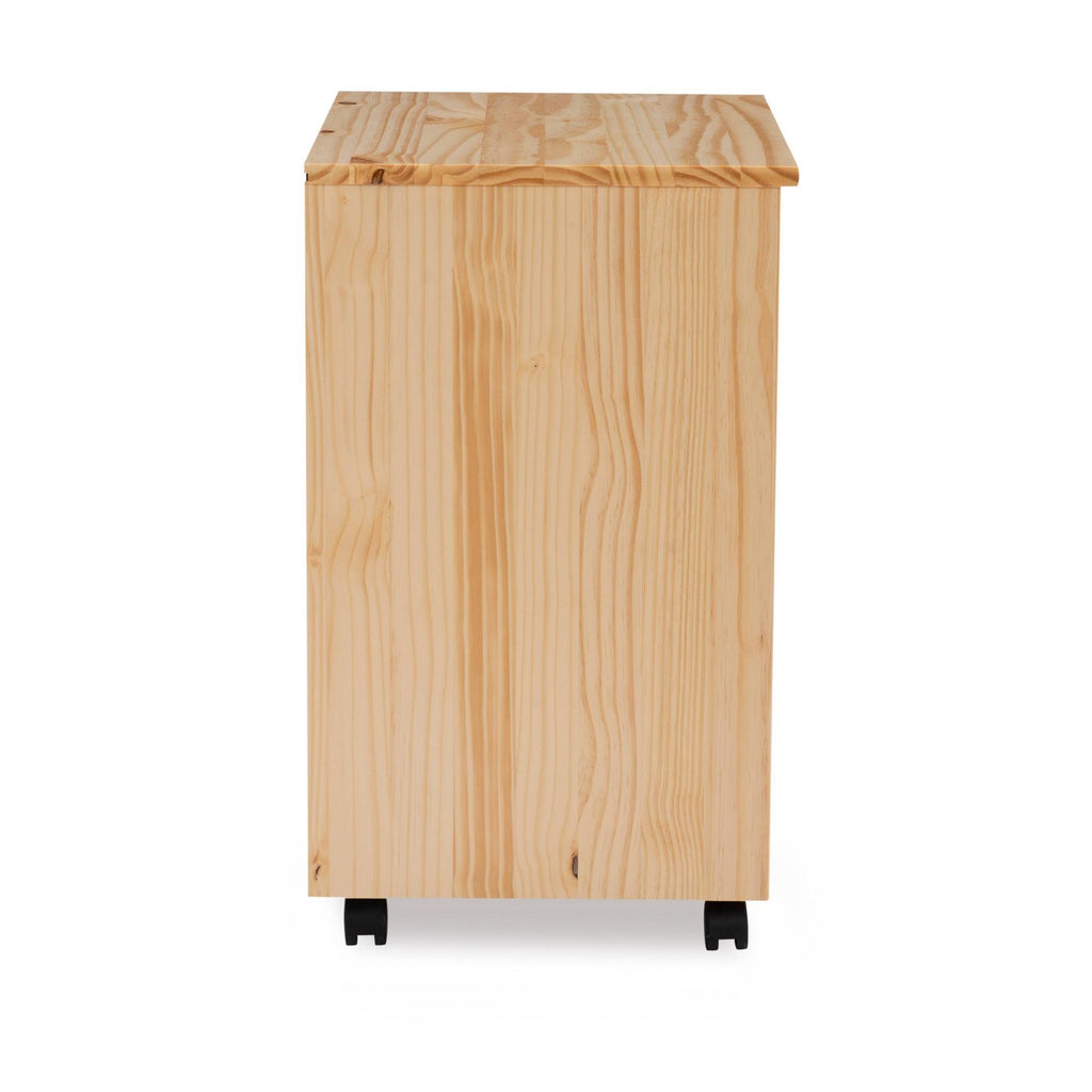 Natural Linon Six Drawer Wide Roll Cart A9794