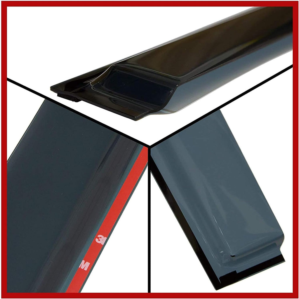 4 Pcs Set Side Window Vent Visor Rain Guards F668527