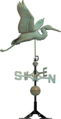 Verdigris Copper Heron Weathervane V4409
