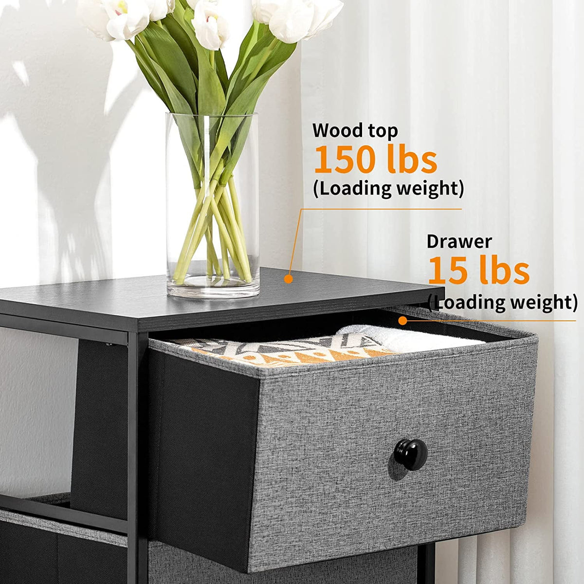5 Drawer Narrow Tower Dresser with MDF Top C32144