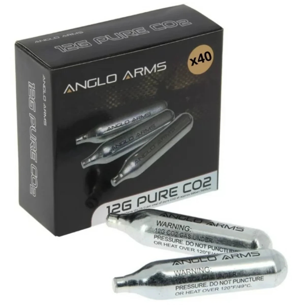 12g Co2 Gas Capsule Airsoft Rifle Pistol Airgun - Pack of 40 X307