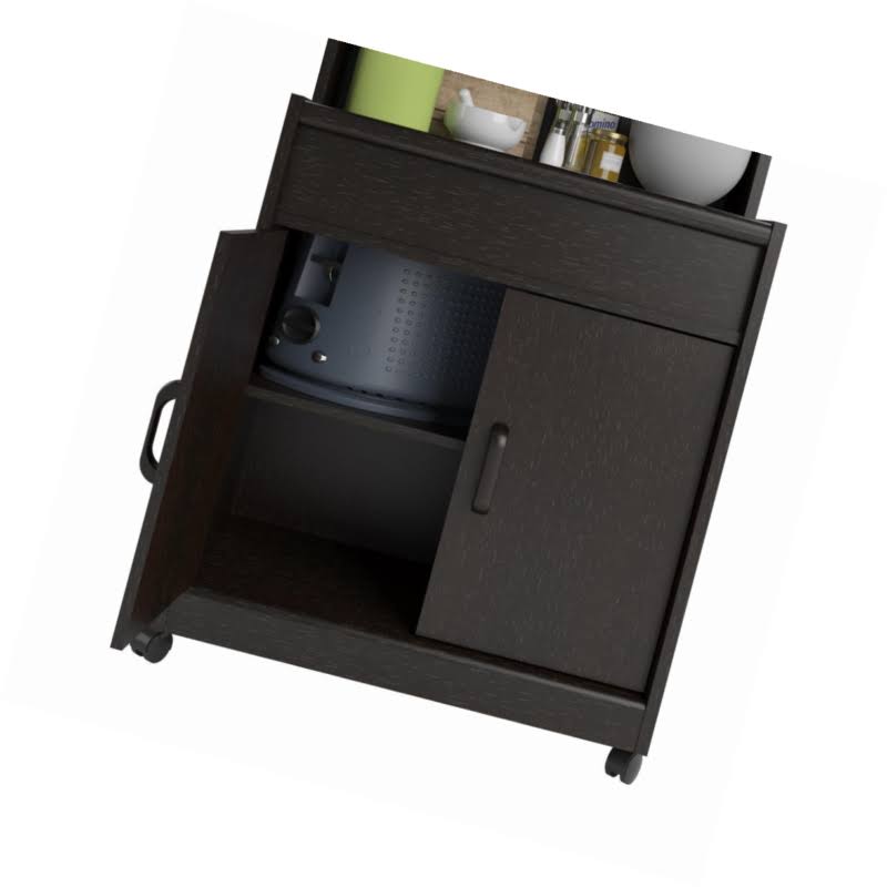 Microwave Cart with Shelf Espresso H91206