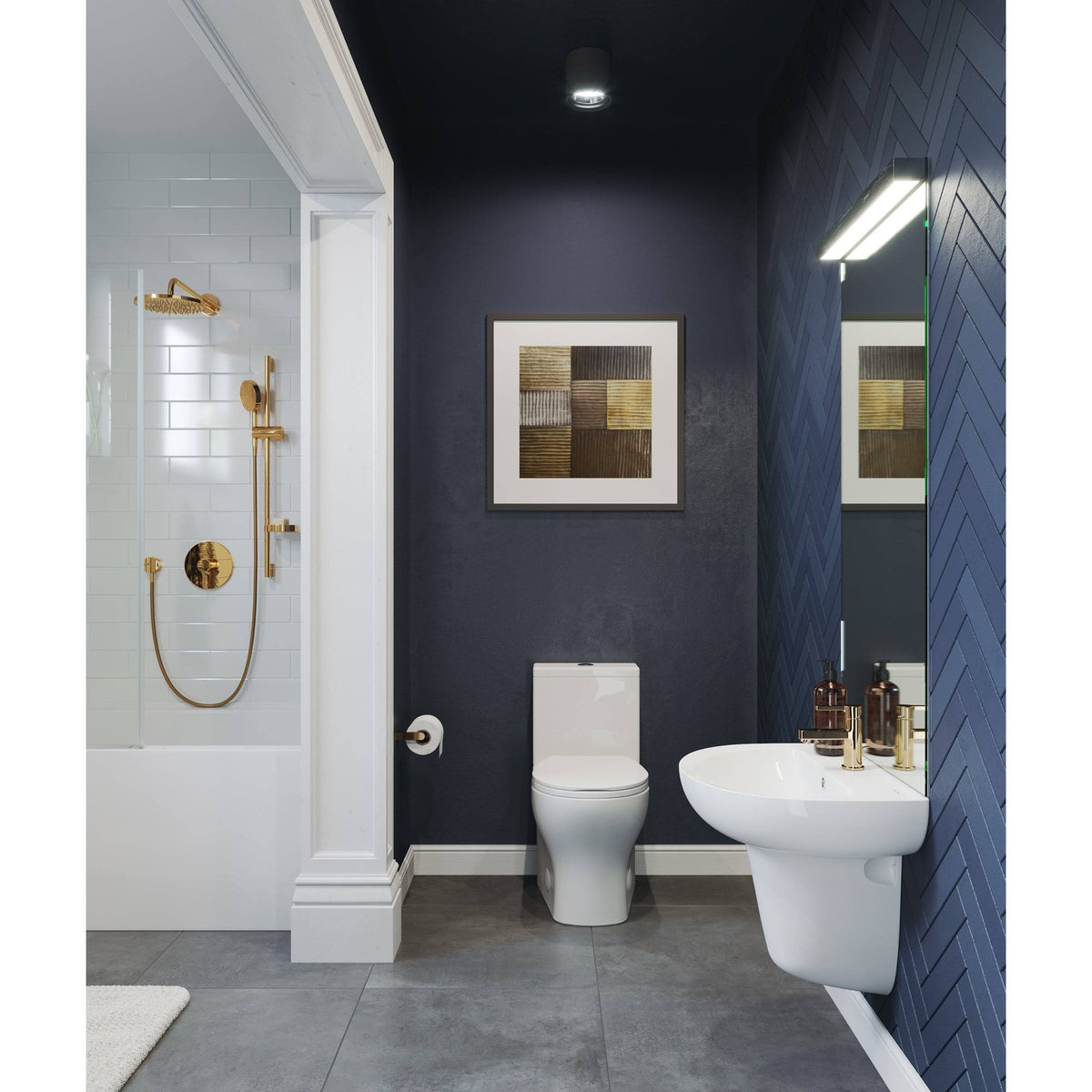 Glossy White Wall Mount Sink W35857
