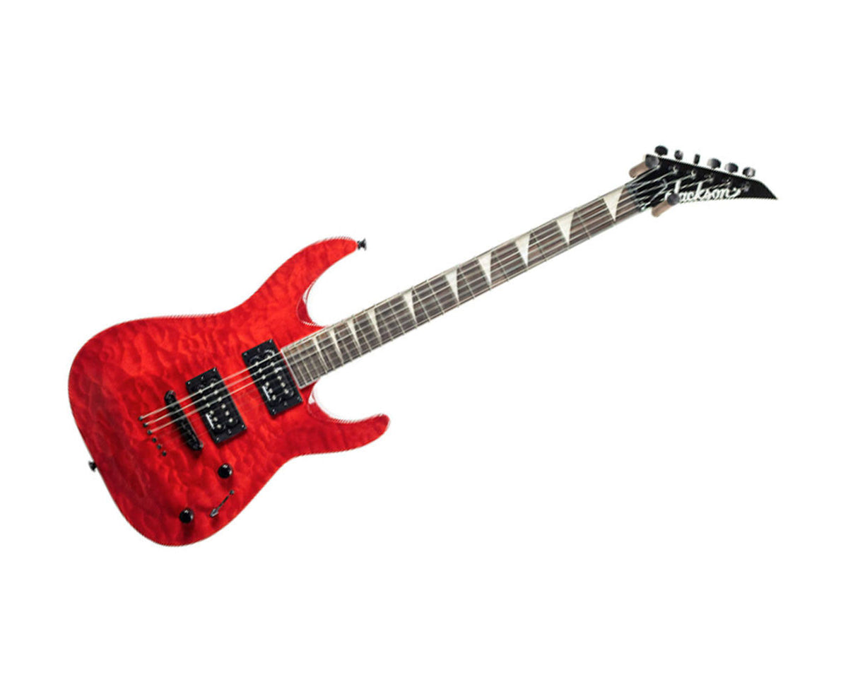 Transparent Red Arch Top Electric Guitar B6742