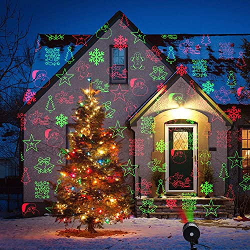 8 Patterns Red and Green LED Laser Projector Lights R250106