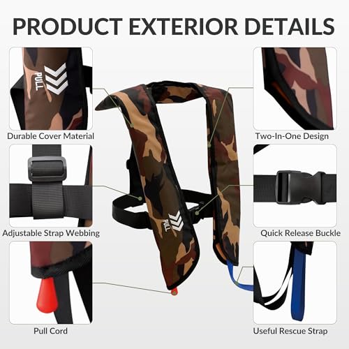 Automatic Inflatable Life Jackets Low Profile I300