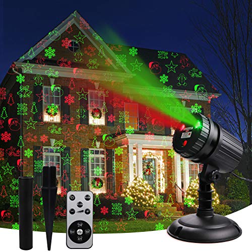 8 Patterns Red and Green LED Laser Projector Lights R250106