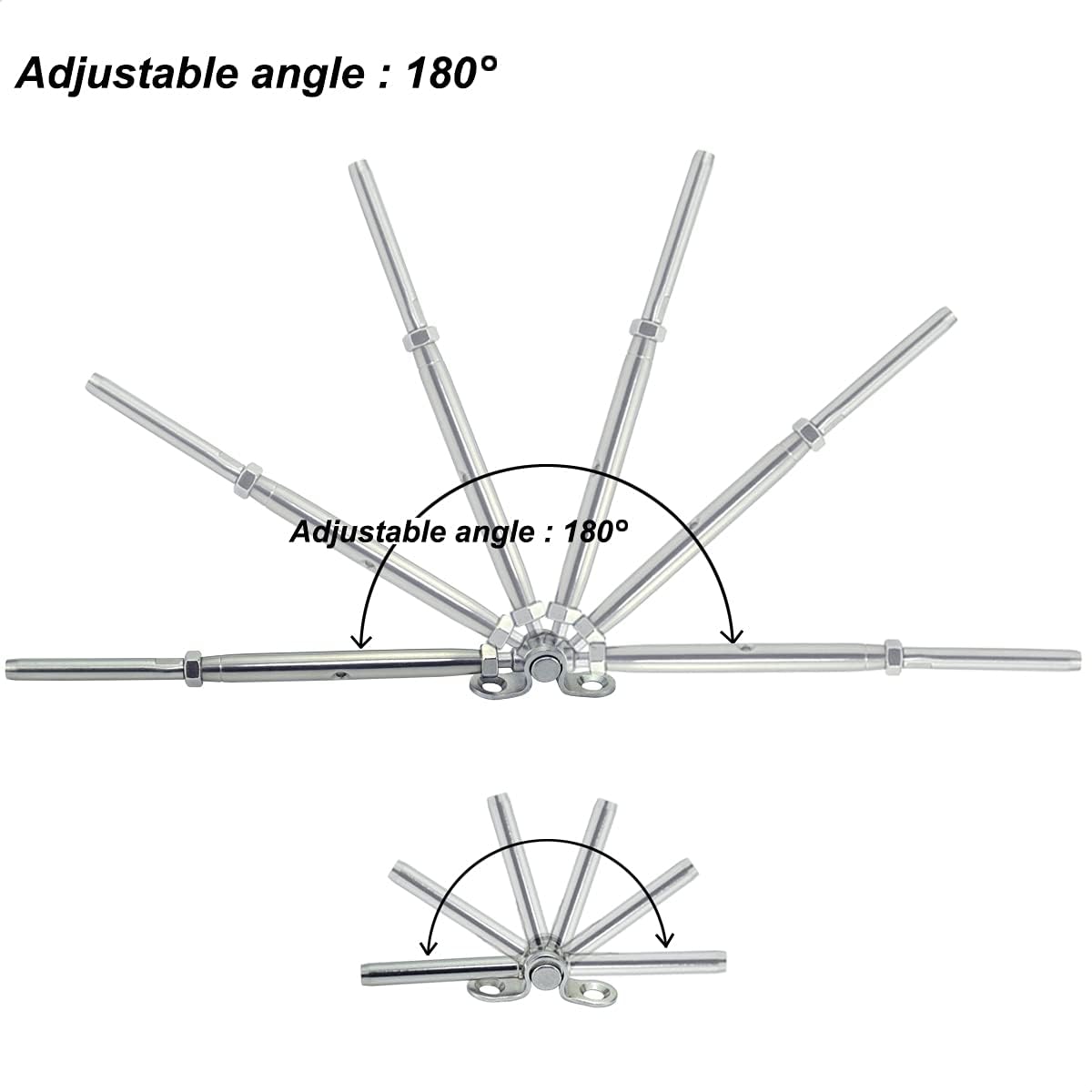 10 Pairs Stainless Steel Cable Railing Hardware Kit X664