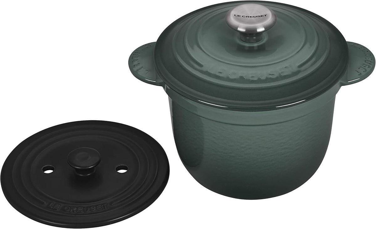 Enameled Cast Iron Rice Pot with Stoneware Insert, 2-1/2-Quart K7529