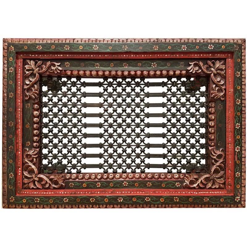 Glass Top Wooden Carved Coffee Table D86574