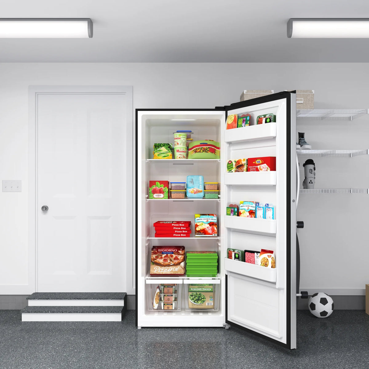 21 cu. ft. Silver Convertible Refrigerator Freezer J990