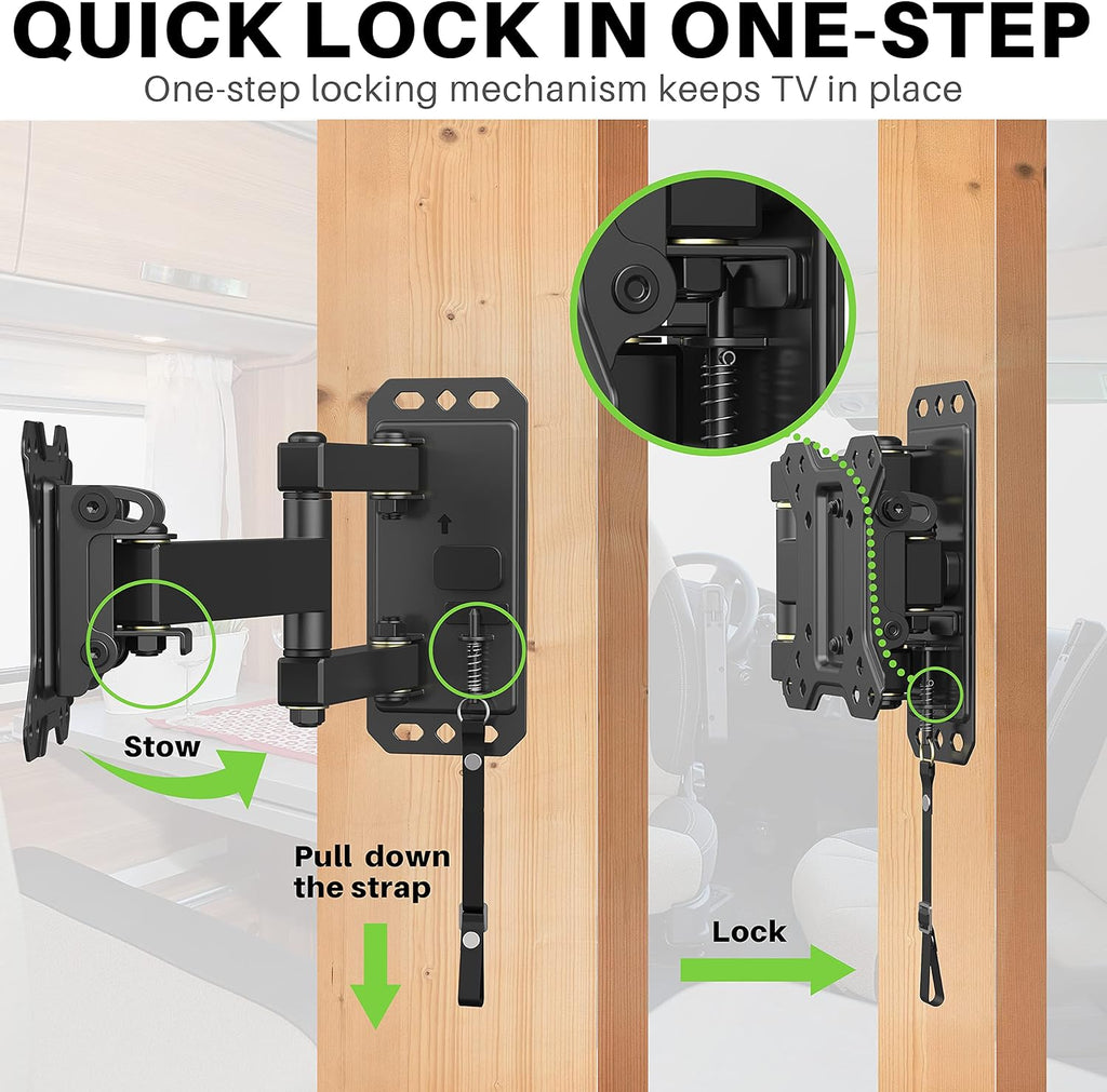 Lockable RV TV Mount for 10-26 Inch Flat Screens, Pack of 2 E2344